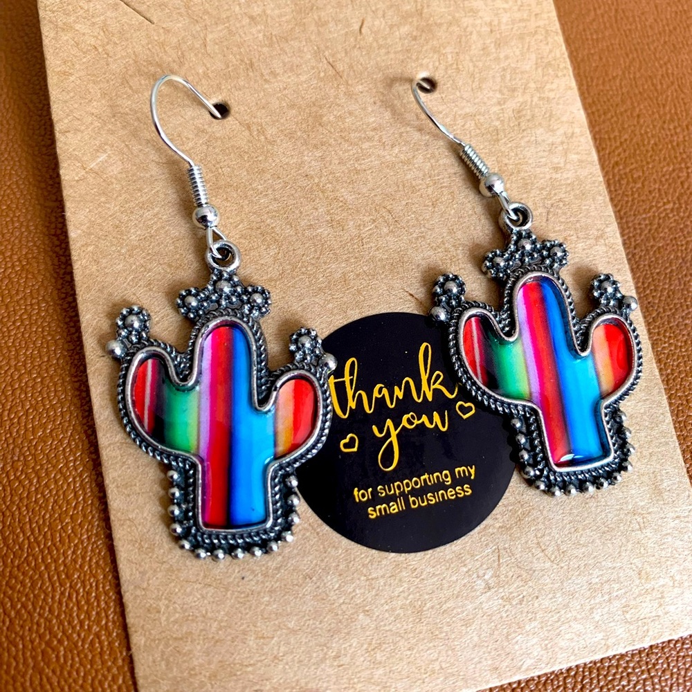 3/$20 Fashion Cactus southwest style earrings